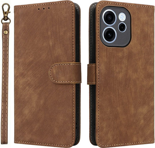 Brush Magnetic Wallet Brown (Oppo Reno15 F)