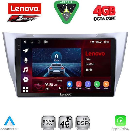 Lenovo Car Audio System for Lexus RX300 2003-2008 Bluetooth USB WiFi GPS Apple CarPlay Android Auto with 10" Touch Screen