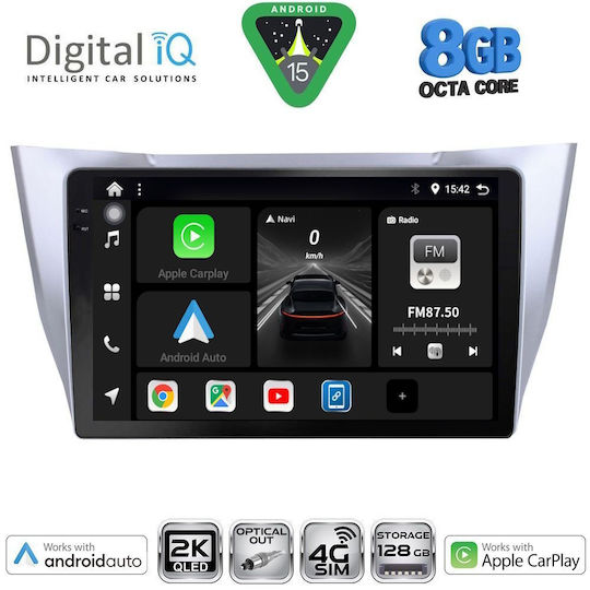 Digital IQ Ηχοσύστημα Αυτοκινήτου για Lexus RX300 2003-2008 (Bluetooth/USB/WiFi/GPS/Apple-Carplay/Android-Auto) με Οθόνη Αφής 10"