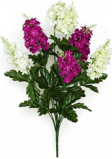 Artificial Lilac Bouquet Two-Tone Fuchsia-White