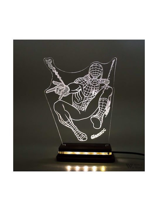 World of Wood Led Kids Decorative Lamp White 19x14cm