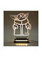 World of Wood Led Kids Decorative Lamp Star Wars - Baby Yoda White 20x16cm