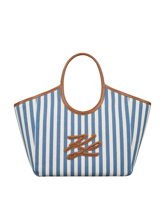 Karl Lagerfeld Fabric Women's Tote Handbag Blue