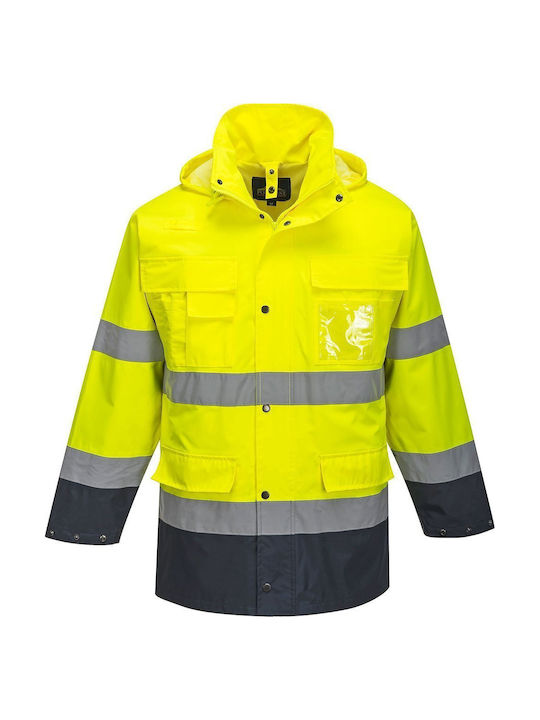 Portwest Μπουφάν Εργασίας με Επένδυση Fleece Κίτρινο