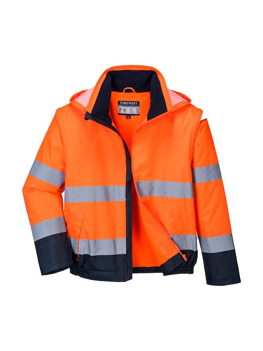 Portwest Arbeitsjacken Für Winter Mit Fleece Futter Orange
