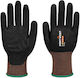 Portwest Safety Gloves Black Nitrile/Leather