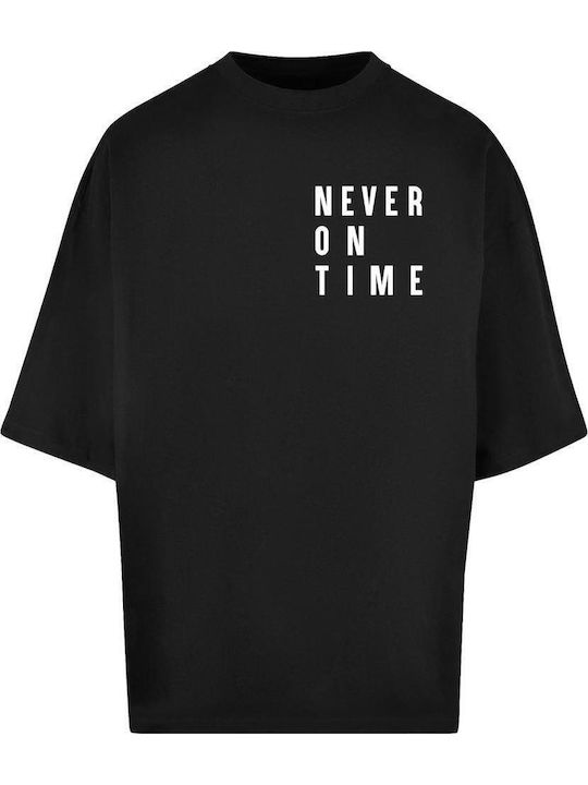 Mister Tee Time Huge T-shirt Black