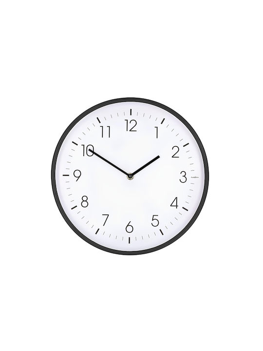 Nedis 30 Cm Wanduhr Leise Bewegung Leichtes Gehäuse Weiße Schwarze