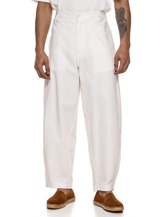 Pantaloni Bărbați Albi