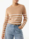 Women's Striped Beige Blouse