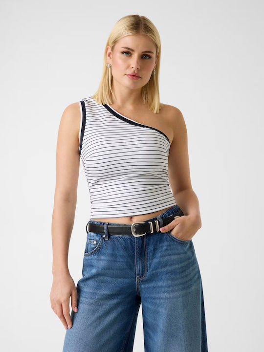 Guess Women's Striped White Blouse