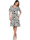 Summer Midi Dress Black and White