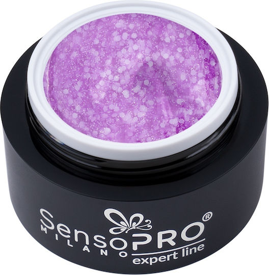 Gel Construcție Unghii Expert Line Frostedconfetti Sensopro Milano Lilac 15ml