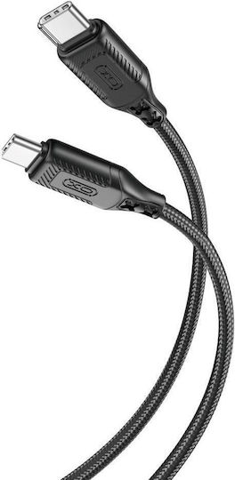 XO Nb-q236b Geflochtenes USB 2.0 Kabel USB-C männlich - USB-C 60W Gelb 1m