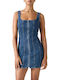 Mini Denim Dress Blue