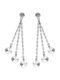 Victoria Cruz Silver Earrings with Stones