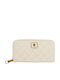 Leather Women's Wallet Ecru