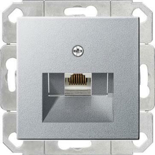 Priză de Rețea Poj Rj45 Cat 6 Gira System 55 Aluminiu