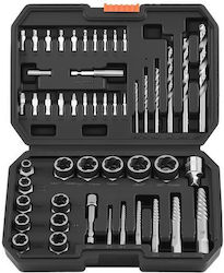 Set 13 Unelte De Extragere Piulițe 10 Unelte De Extragere Șuruburi 6 Unelte De Extragere Șuruburi Spirale 10 Burghie Mici 6 Burghie 4 Adaptoare