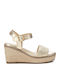 Platforme Dama Tip Espadrile Aurii