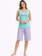 Relax Lingerie Summer Women's Pyjama Set Purple