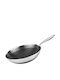 Cheffinger Wok 28 Cm Stainless Steel Induction Compatible 3d Honeycomb Anti-scratch Coating Black Silver