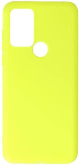 Forcell Заден Калъф Силикон / Закалено Стъкло Жълт (TCL 306 / 305 / 30 SE / 30E)
