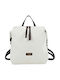 Gallantry Casual Backpack Zipper Textured Contrast Canvas Adjustable Straps Brown