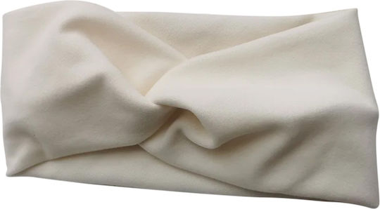 Crossed Headband Basic Hair In Silky Jersey Uni Cozy Beige