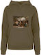Women's Sweatshirt Hooded Olive