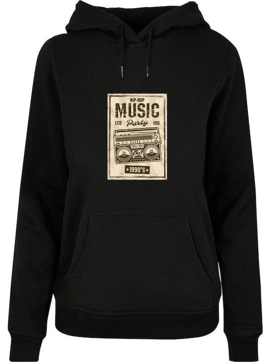 Women's Sweatshirt Hooded Black