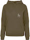 Women's Sweatshirt Hooded Olive