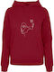 Women's Sweatshirt Hooded Burgundy
