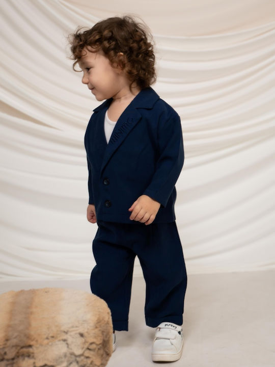 Kids Set with Pants Summer 2 Pieces Navy Blue