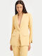 Mind Matter Women's Blazer Yellow
