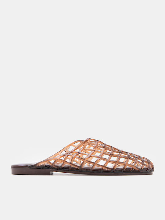 Luigi Pantofi Mules Dama Flat Maro