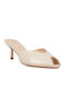 Mules With High Heel In Beige Colour