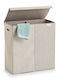 Laundry Basket Fabric with Cap 61.5x31x63cm Beige