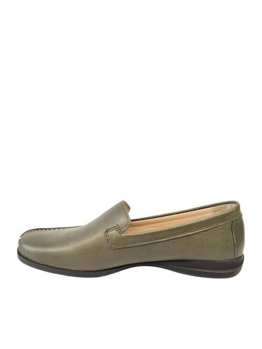 Safe Step Leather Women's Moccasins in Green Co...