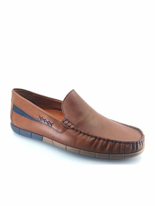 Δερμάτινα Ανδρικά Boat Shoes σε Ταμπά Χρώμα