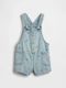 Kinder Latzhose Denim Strawberry Pink