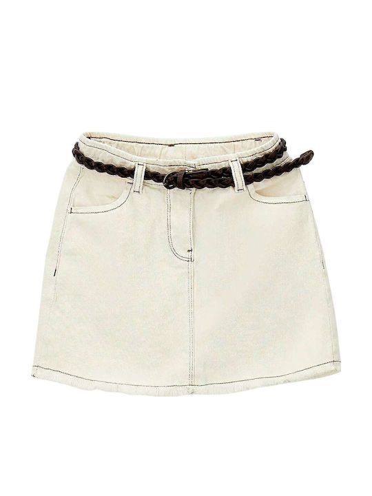 Kids Skirt Denim Ecru