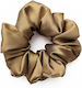 Scrunchie Clasic Din Mătase Uni Pentru Păr Minimalist Maro