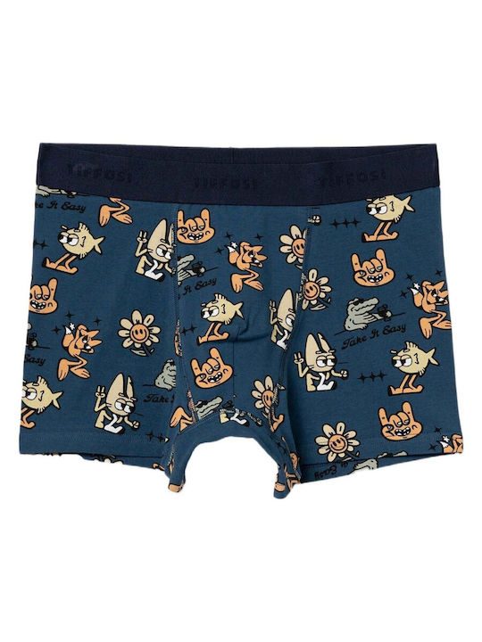 Tiffosi Men's Blue Boxer With Printed