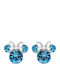Disney Minnie Mouse Kids Earrings Studs with Stones Silver