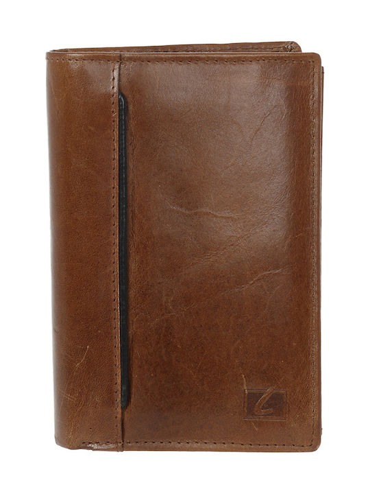 Lavor Leather Men's Wallet with RFID Tabac Brown
