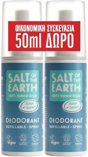 Salt of the Earth Salt Earth Αποσμητικό σε Spray 2x100ml