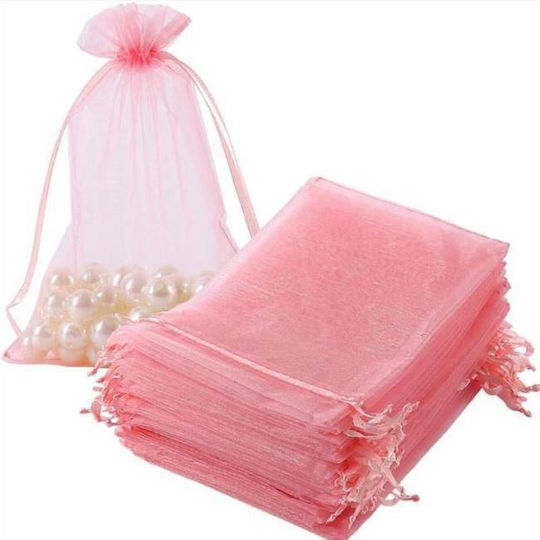 Medium Fabric Transparent Gift Pouch 9x12cm 100 Pieces