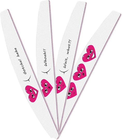 Set 4 Fișe Pentru Unghii 100/180 Sensopro Milano Sweet Hearts