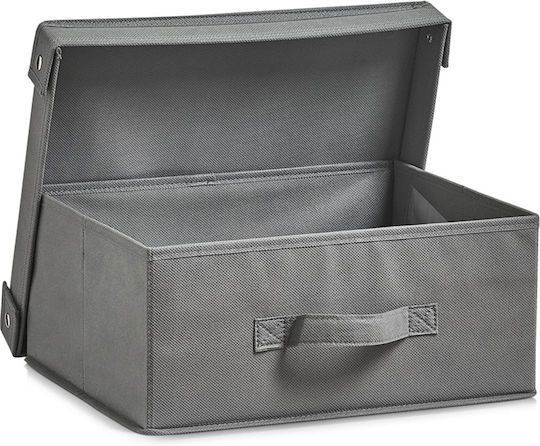 Cutie de Depozitare din Țesătură cu Capac Gri 33x28x15cm